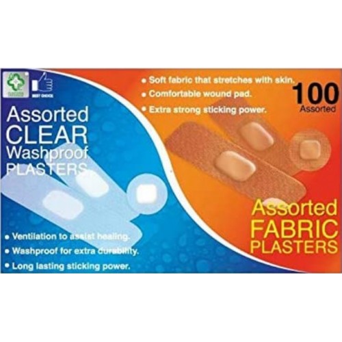 Wash-proof Assorted Plasters X 100 Wash-proof Assorted Plasters X 100