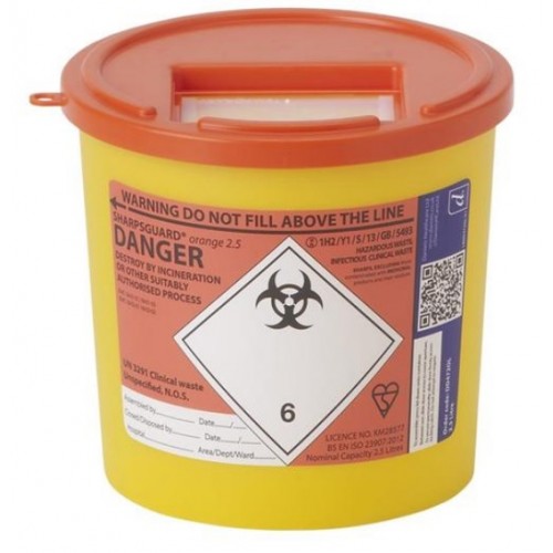 SHARPSGUARD® orange Bin 2.5Ltr(DD472OL) SHARPSGUARD® orange Bin 2.5Ltr(DD472OL)