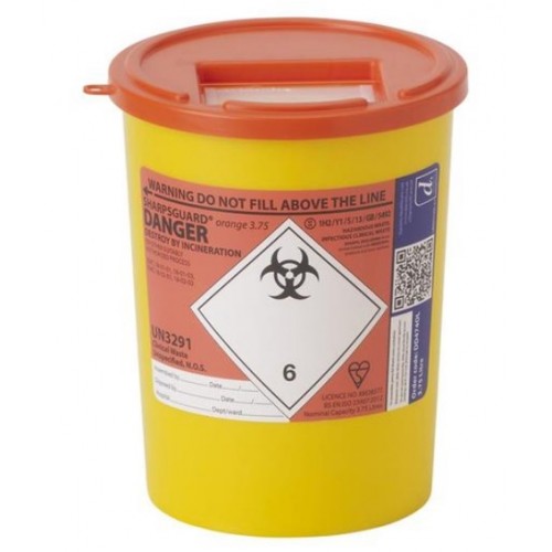 SHARPSGUARD® orange Bin 3.75Ltr (DD474OL) SHARPSGUARD® orange Bin 3.75Ltr (DD474OL)