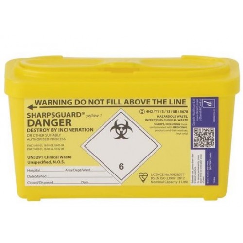 SHARPSGUARD® Yellow Bin 1Ltr(DD479YL) SHARPSGUARD® Yellow Bin 1Ltr(DD479YL)