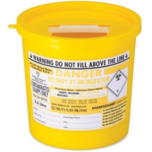 SHARPSGUARD® Yellow Bin 2.5Ltr(DD472YL) SHARPSGUARD® Yellow Bin 2.5Ltr(DD472YL)