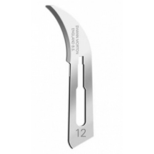 Swann Morton Sterile Surgical Blade in Stainless Steel No. 12 (0304)