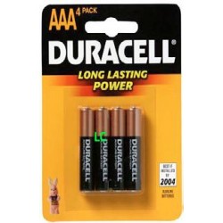 Duracell Batteries AAA x4