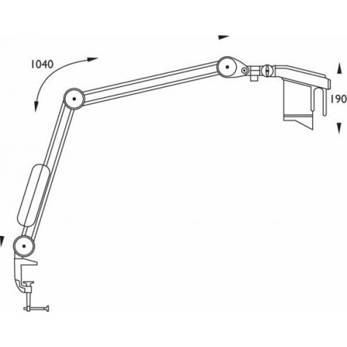 LHH 10 With Desk Clamp Examination Luminaire